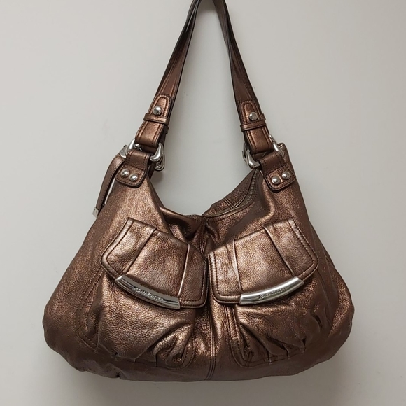 B. Makowsky Dark Rustic Brown Genuine Leather Bag - Picture 3 of 10